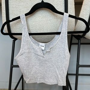 Aritzia TNA Waffle Notch Tank